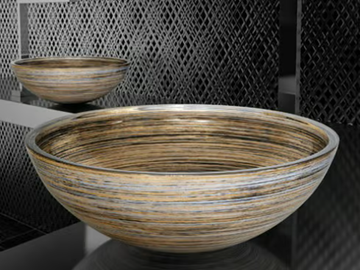 GRAFFITI Ø 40 - Countertop round glass washbasin by Glass Design - view 2